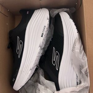 Skechers Soft Stride Black and White Shoes